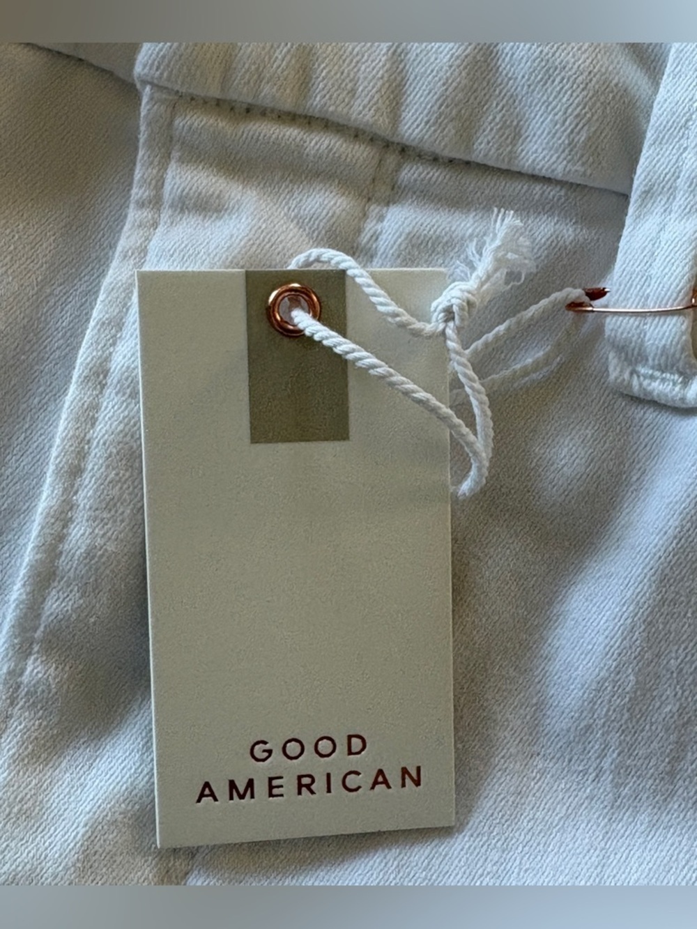 NEW w/Tags Good American Good Legs Crop White High-Rise Jeans Size 16 - Picture 7 of 13